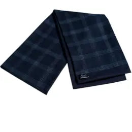 OPEN BOX 100% Wool Scarf - Blue Checker