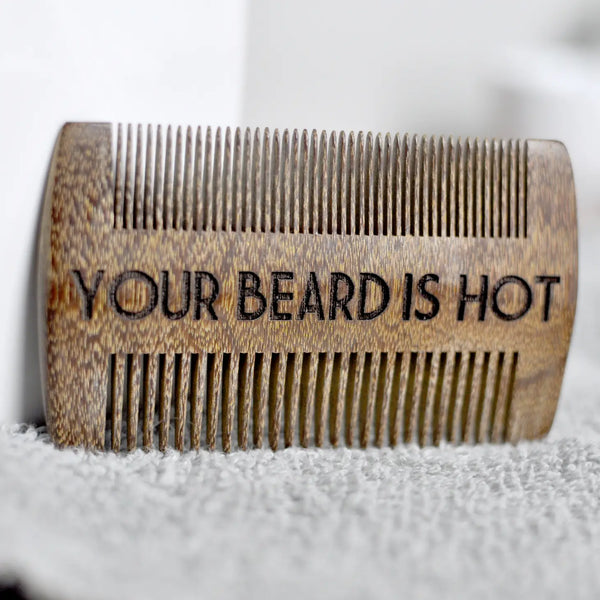 Sandalwood Beard Comb 'Your Beard Is Hot'