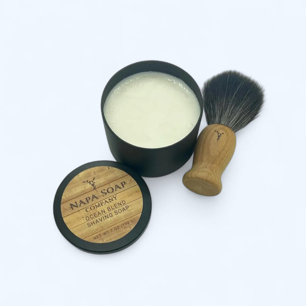Shave Soap Set Black Tin
