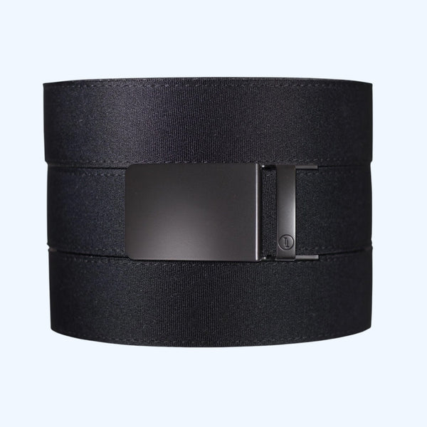 Black Canvas+ Ratchet Belt & Buckle Set