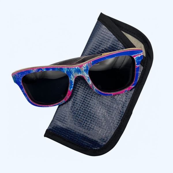 Recycled Skateboard Wayfarer Style Sunglasses