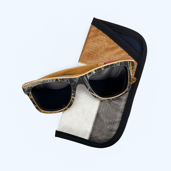 Recycled Skateboard Wayfarer Style Sunglasses