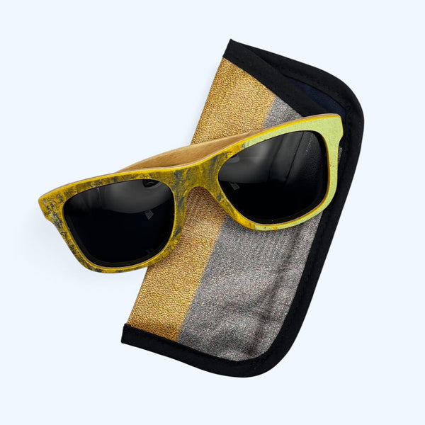 Recycled Skateboard Wayfarer Style Sunglasses