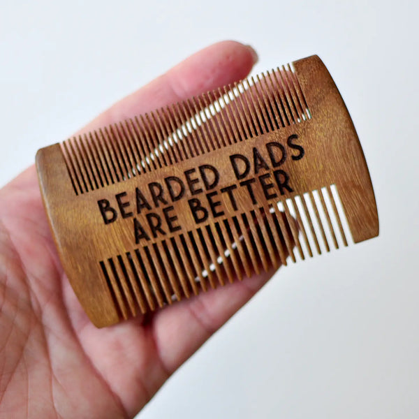 Sandalwood Beard Comb 'Bearded Dads Are Better'