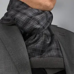 Amedeo- OPEN BOX Silk Scarf- Black/Grey