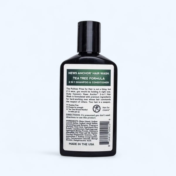 Duke Cannon News Anchor 2 in 1 Hair Wash- Tea Tree