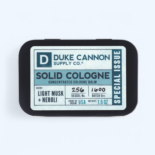 Duke Cannon Solid Cologne 1.5 oz- Light Musk + Neroli