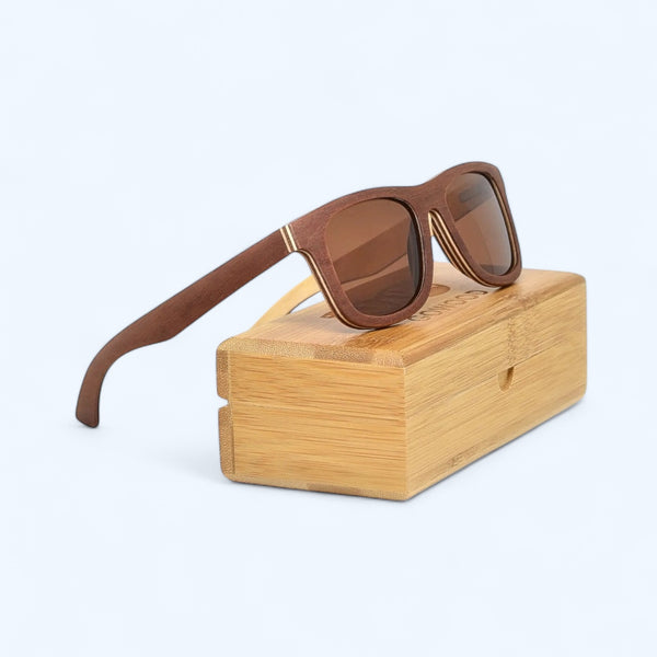 GOWOOD- Canadian Brown Maple Sunglasses with Brown Polarized Lenses