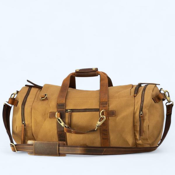 Kodiak Leather- 85L Nomad Canvas Duffel