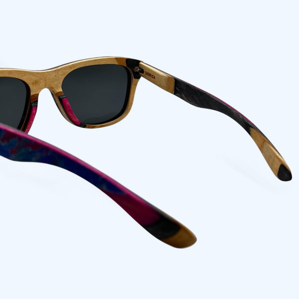 SKRP- Recycled Skateboard Wayfarer Style Sunglasses