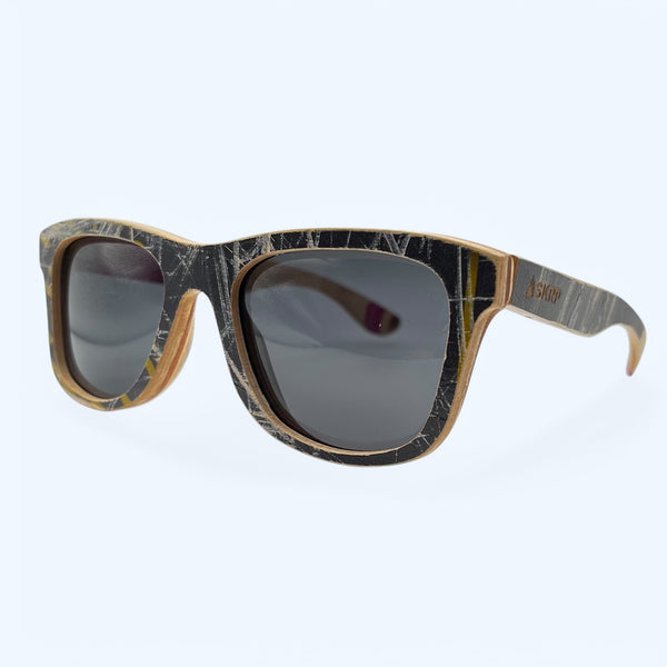 SKRP- Recycled Skateboard Wayfarer Style Sunglasses